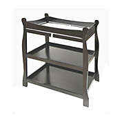 Badger Basket Co. Kids Black Sleigh Style Changing Table