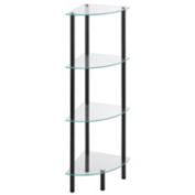 mDesign Household Floor Storage Corner Tower, 4 Tier