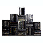 Booth & Williams Onyx & Gold Decorative Books, Set of 100