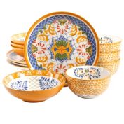 California Designs Velletri 12 Piece Stoneware Dinnerware Set