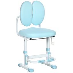 Halifax North America Kids Desk Chair, Height Adjustable Children Study Chair, Kids Study Chair with Footrest, Self-adaptive Adjustable Seat Back, Blue