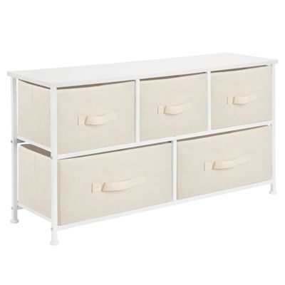 mDesign Wide Dresser Storage Tower with 5 Drawers