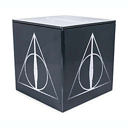 Harry Potter Deathly Hallows 4-Inch Tin Storage Box Cube Organizer with Lid   Basket Container, Cubby Cube Closet Organizer, Home Decor Playroom Accessories   Wizarding World Gifts And Collectibles