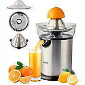 Citrus Juicer Electric Orange Juicer, lemon Squeezer Electric for Lime Grapefruit Orange Squeezer Electric, Silver, Stainless Steel, Detachable
