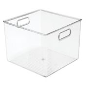 mDesign Plastic Bathroom Storage Bin Tote with Handles