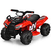 Gymax 6V 4 Wheels ATV Quad Ride On Car Kids Ride-On Toy w/ Music Horn LED Light