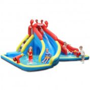 Inflatable Water Slide Crab Dual Slide Bounce House without Blower