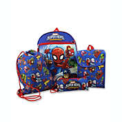 Super Hero Adventures Boys 5 piece Backpack and Snack Bag School Set