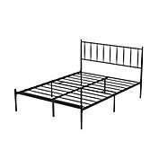 Idealhouse Louise Black Queen Platform Bed Frame with 12.3 in. Height Underbed Storage Space