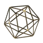 Cheungs Home Decorative Abstract Metal Table Decor - Brown - Large