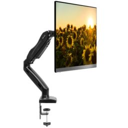 Mountio Full Motion LCD Monitor Arm - Gas Spring Desk Mount Stand for Screens up to 27\