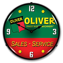 Collectable Sign & Clock   Oliver Tractor Sales & Service LED Wall Clock Retro/Vintage, Lighted
