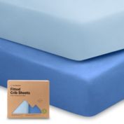 KeaBabies 2pk Jersey Fitted Crib Sheets, Soft & Breathable Baby Crib Sheet, Fits Standard Nursery Crib Mattresses (Cornflower)