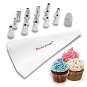 Baker&#39;s Secret Stainless Steel Easy-to-clean Dishwasher Safe Set of 16 Decorating Set 4.13"x1.77"x6.18" Silver