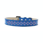 Mirage Pet Products Sprinkles Ice Cream Dog Collar Bright - Pink Crystals Size 12 - Blue