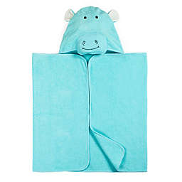 Ninety Six Kids Bath Collection 27" x 54" Cotton Hippo Hooded Bath Towel