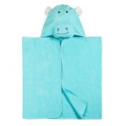 Ninety Six Kids Bath Collection 27" x 54" Cotton Hippo Hooded Bath Towel