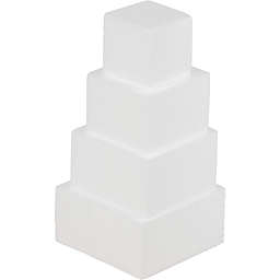 Juvale Small Cake Foam Dummies, 3-6 in Cake Dummy Squares (4 Pieces)