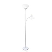 Simple Designs  Floor Lamp with Reading Light - White