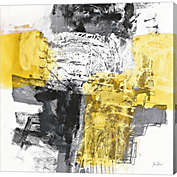 Great Art Now Action I Yellow and Black Sq by Jane Davies 24-Inch x 24-Inch Canvas Wall Art