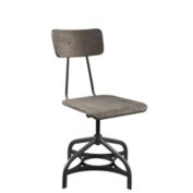 HomeRoots Furniture 17 X 21 X 34 2pc ray Oak And Sandy Gray Side Chair