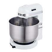 Brentwood 5 Speed Stand Mixer with 3.5 Quart Stainless Steel Mixing Bowl in White