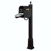 Special Lite Products Company Classic Curbside Mailbox With Newspaper Tube, Locking Insert And Springfield Mailbox Post With Base