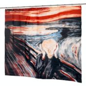 Carnation Home Fashions "The Scream" Museum Collection 100% Polyester Fabric Shower Curtain - Multi 70" x 72"