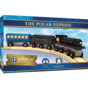 MasterPieces Wood Train Sets - The Polar Express 3 Piece Train Set - Officially Licensed Toddler & Kids Toy