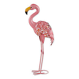 Accent Plus Decorative Standing Tall Solar Flamingo Statue