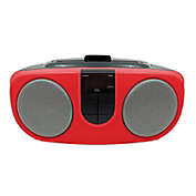 Proscan - BoomBox/Portable CD Player with AM/FM Radio, AUX Input, Red