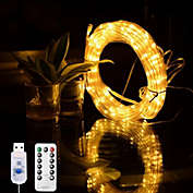 FT 33-Foot 100LED Strip Rope Light Tube String Outdoor Garden Decoration, Warm White