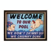 RAM Outdoor Decor We Don't Skinny Dip We Chunky Dunk Pool Wall Sign