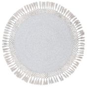 Infinity Merch Area Rug Handmade 3&#39; Round Grey