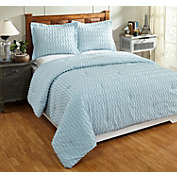 Better Trends Isabella Collection 100% Cotton Tufted Chenille 3 Piece King Comforter Set - Blue