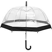 PARQUET Clear Bubble Umbrella with Windproof Dome - Transparent Umbrella for Adults - Black