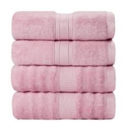 PiccoCasa Soft Viscose 4 Piece Bath Towel for Bathroom, Viscose&Cotton Blended Soft and Highly Absorbent 2 Style Bath Towels Washcloths Quick Dry Shower Towels, 27