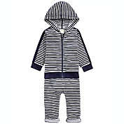 First Impressions Baby Boys 2-Pc. Striped Velour Hoodie & Pants Set Blue Size 18MOS