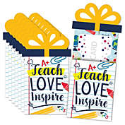 Big Dot of Happiness Back to School - First Day of School Classroom Money and Gift Card Sleeves - Nifty Gifty Card Holders - Set of 8