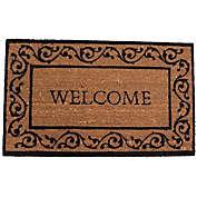 BirdRock Home 18"x30" Welcome Coir Doormat with Scroll Border