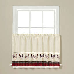 Saturday Knight Ltd French Country Collection High Quality Quintessential And Symbols Window Tiers - 2 Piece - 56X24