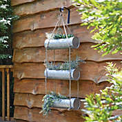 Slickblue Three-Tier Galvanized Hanging Planter with Hook