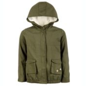 Epic Threads Big Girl&#39;s Glitter Star Hooded Jacket Green Size Small