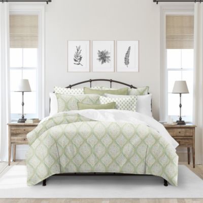 6ix Tailors Fine Linens Cressida Green Tea Comforter Set