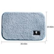 Silva Ultra Soft Absorbent Non Slip Fluffy Bath Mat for in Blue 23.62x35.43 Inches
