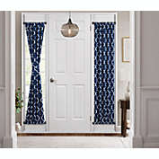 THD Lattice Print French Door Curtain Panel - Navy Blue