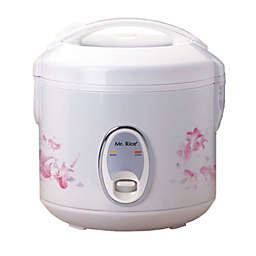 Sunpentown 6 Cups Rice Cooker with Carrying Handle and Safety Lock Button - White