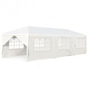 Costway 10 x 30 Feet Outdoor Canopy Tent with Side walls-White