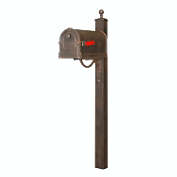 Special Lite Products Savannah Curbside Mailbox with Springfield Mailbox Post - Copper