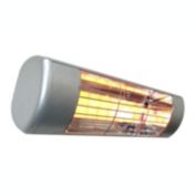Sunheat International Outdoor Wall Mounted Heater SILVER 1500w 120v 3 Prong Plug with Gold Lamp